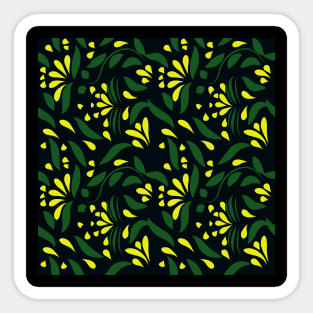 abstract seamless floral pattern exotic shapes Sticker